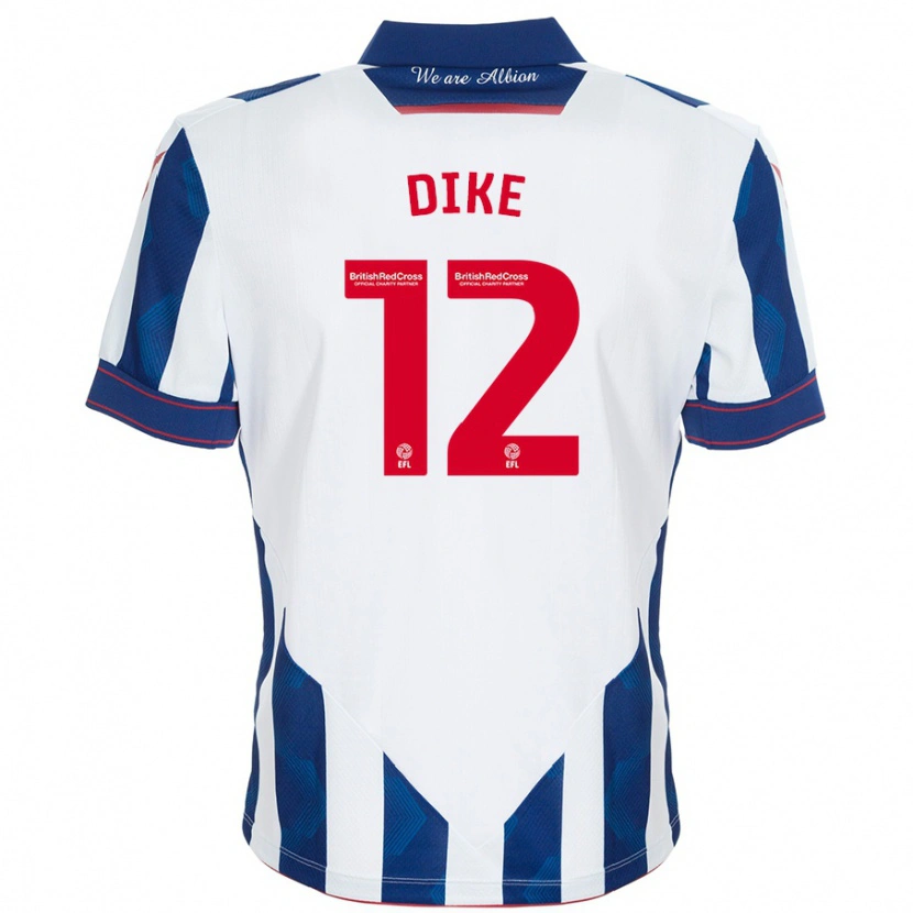 Danxen Kinder Daryl Dike #12 Weiß Dunkelblau Heimtrikot Trikot 2024/25 T-Shirt Schweiz