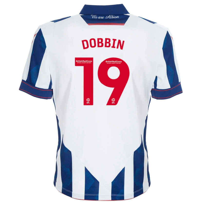 Danxen Kinder Lewis Dobbin #19 Weiß Dunkelblau Heimtrikot Trikot 2024/25 T-Shirt Schweiz