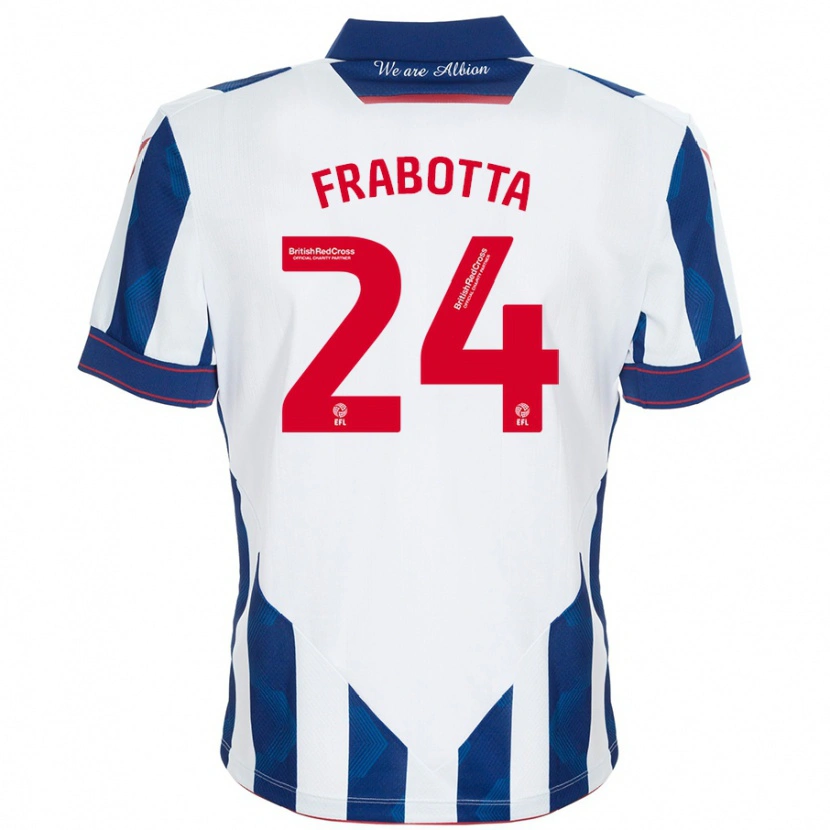 Danxen Kinder Gianluca Frabotta #24 Weiß Dunkelblau Heimtrikot Trikot 2024/25 T-Shirt Schweiz