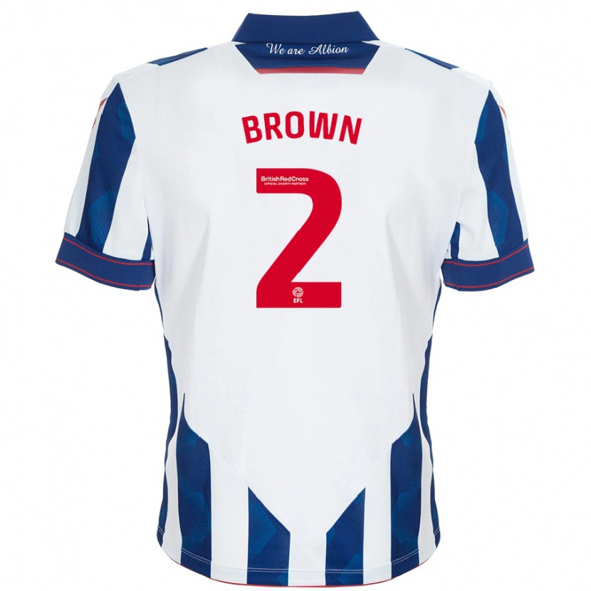 Danxen Kinder Ashlee Brown #2 Weiß Dunkelblau Heimtrikot Trikot 2024/25 T-Shirt Schweiz