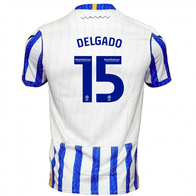 Danxen Kinder Juan Delgado #15 Blau Weiß Heimtrikot Trikot 2024/25 T-Shirt Schweiz