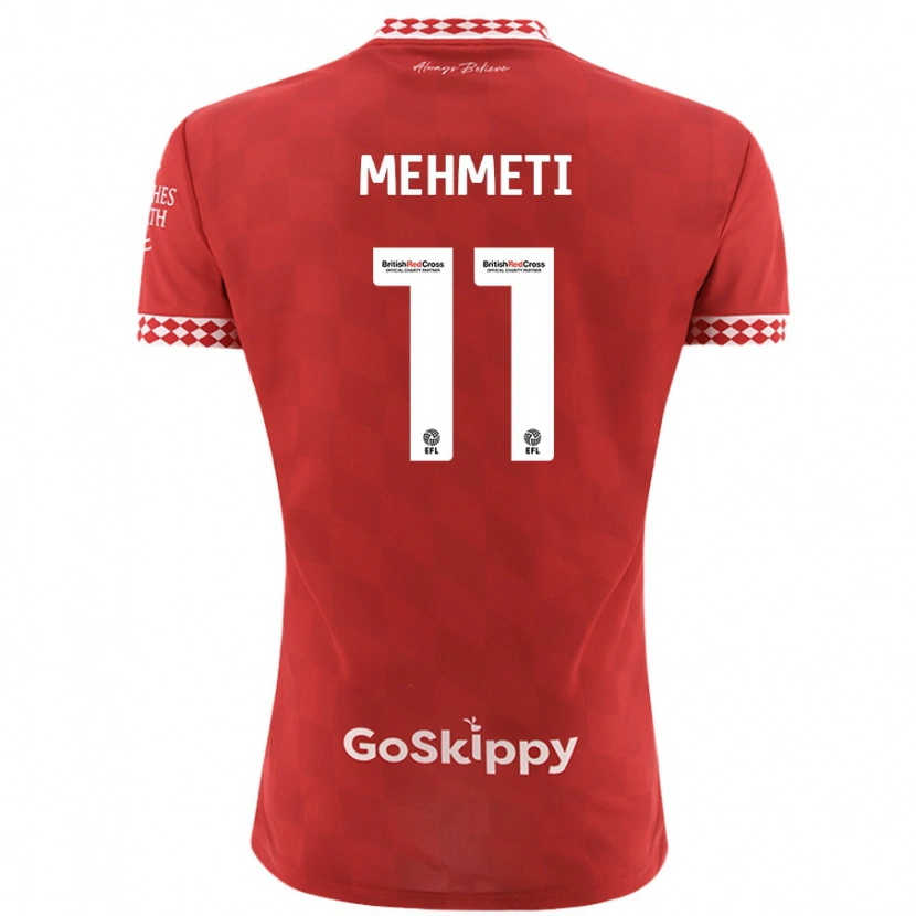 Danxen Kinder Anis Mehmeti #11 Rot Heimtrikot Trikot 2024/25 T-Shirt Schweiz