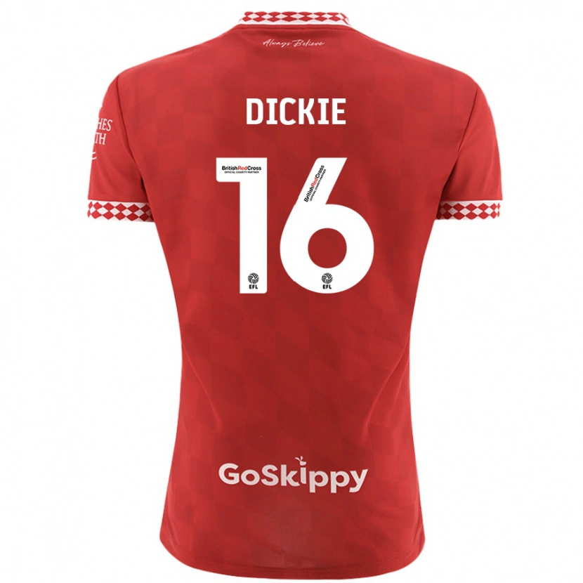 Danxen Kinder Rob Dickie #16 Rot Heimtrikot Trikot 2024/25 T-Shirt Schweiz