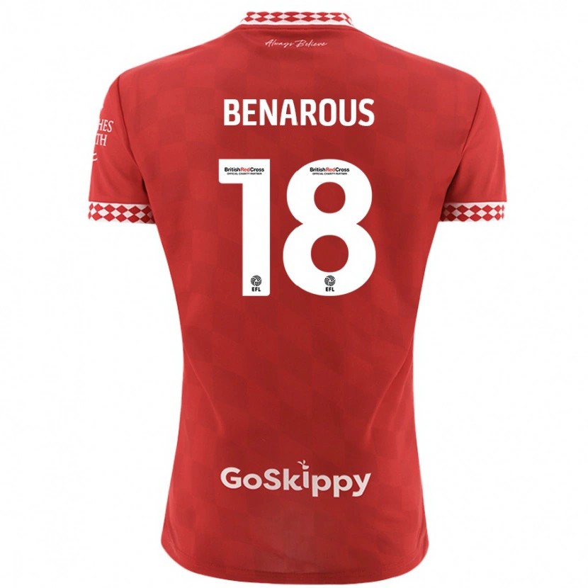 Danxen Kinder Ayman Benarous #18 Rot Heimtrikot Trikot 2024/25 T-Shirt Schweiz