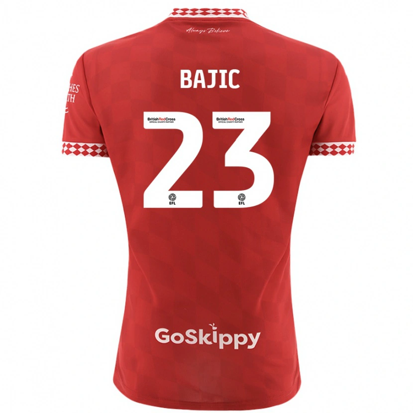 Danxen Kinder Stefan Bajic #23 Rot Heimtrikot Trikot 2024/25 T-Shirt Schweiz