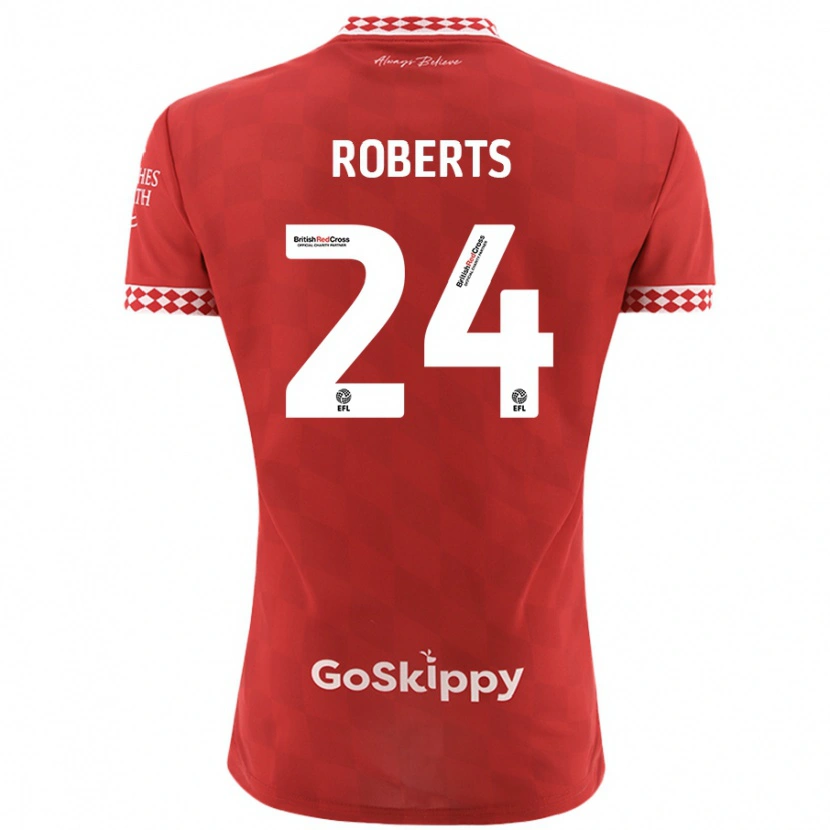 Danxen Kinder Haydon Roberts #24 Rot Heimtrikot Trikot 2024/25 T-Shirt Schweiz