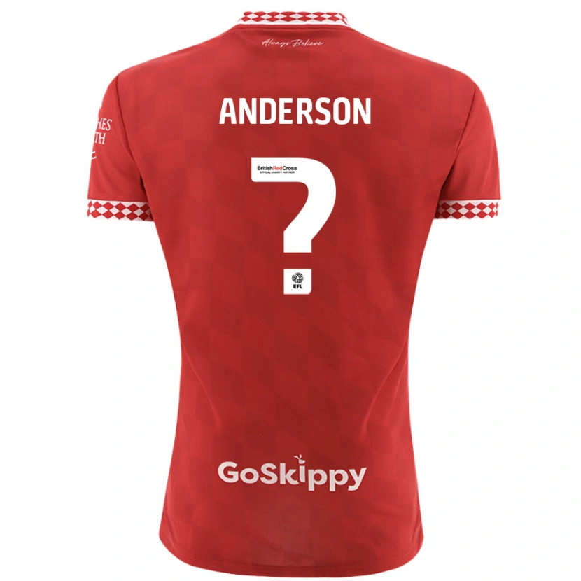 Danxen Kinder Taine Anderson #0 Rot Heimtrikot Trikot 2024/25 T-Shirt Schweiz