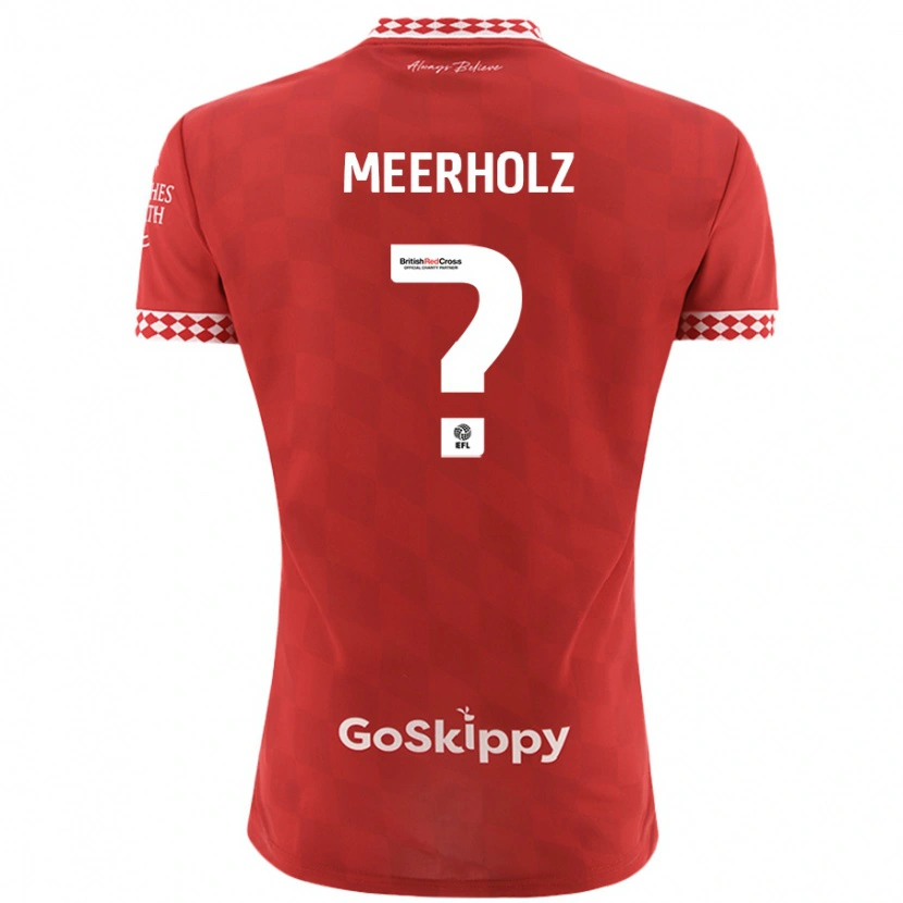 Danxen Kinder Jed Meerholz #0 Rot Heimtrikot Trikot 2024/25 T-Shirt Schweiz