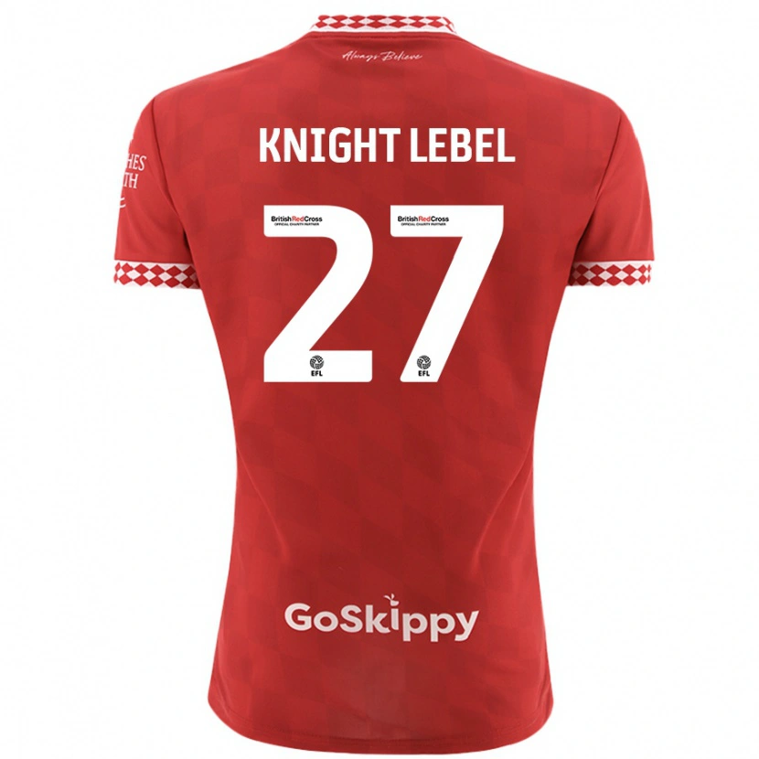 Danxen Kinder Jamie Knight-Lebel #27 Rot Heimtrikot Trikot 2024/25 T-Shirt Schweiz