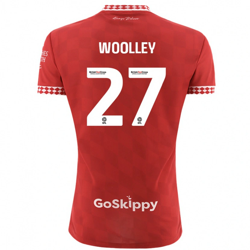 Danxen Kinder Jesse Woolley #27 Rot Heimtrikot Trikot 2024/25 T-Shirt Schweiz