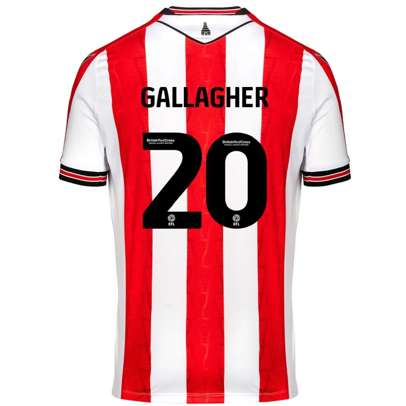 Danxen Kinder Sam Gallagher #20 Rot Weiß Heimtrikot Trikot 2024/25 T-Shirt Schweiz