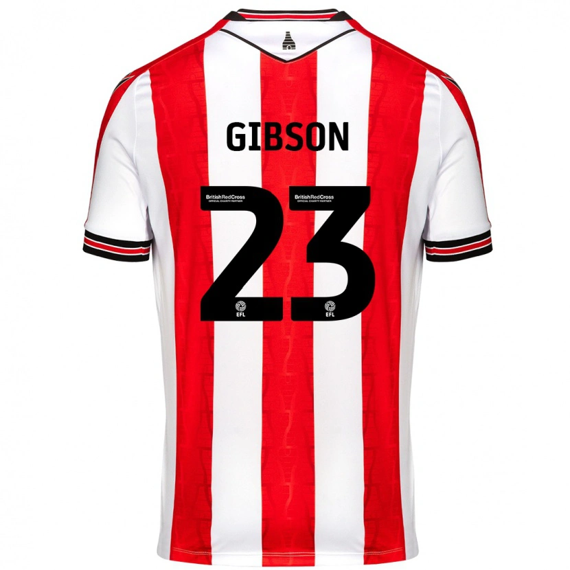 Danxen Kinder Ben Gibson #23 Rot Weiß Heimtrikot Trikot 2024/25 T-Shirt Schweiz