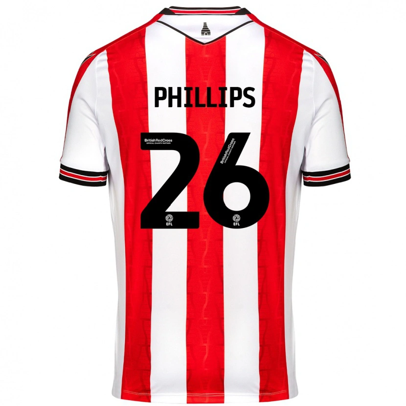 Danxen Kinder Ashley Phillips #26 Rot Weiß Heimtrikot Trikot 2024/25 T-Shirt Schweiz