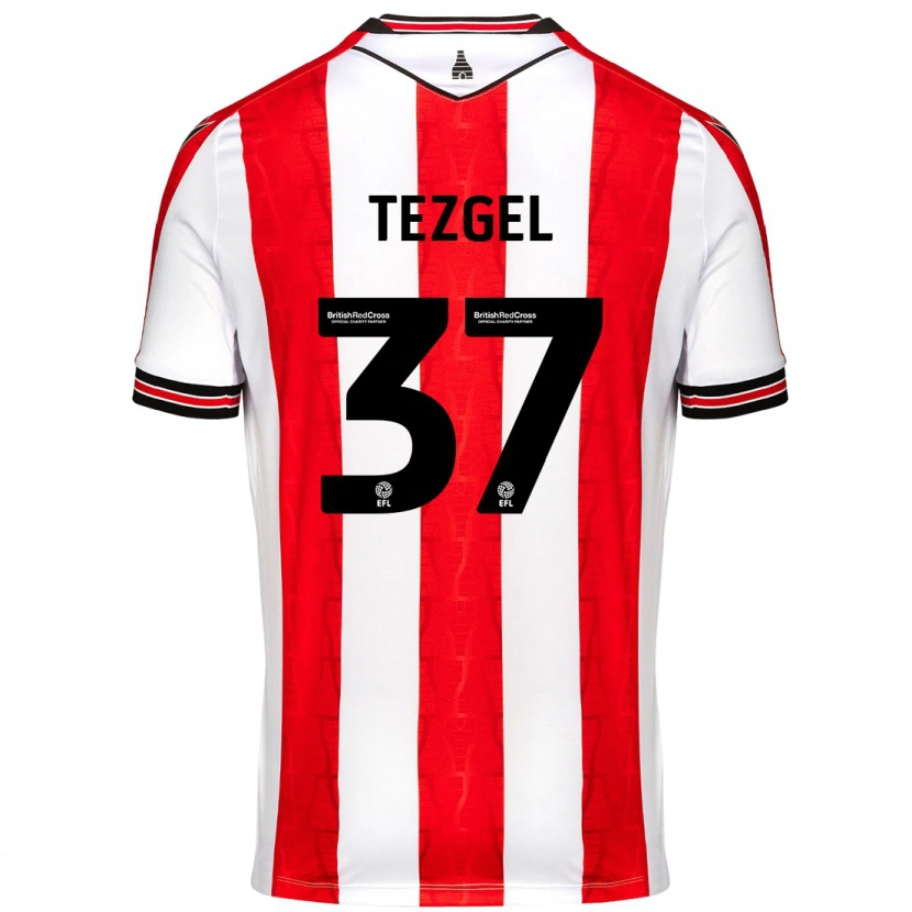 Danxen Kinder Emre Tezgel #37 Rot Weiß Heimtrikot Trikot 2024/25 T-Shirt Schweiz