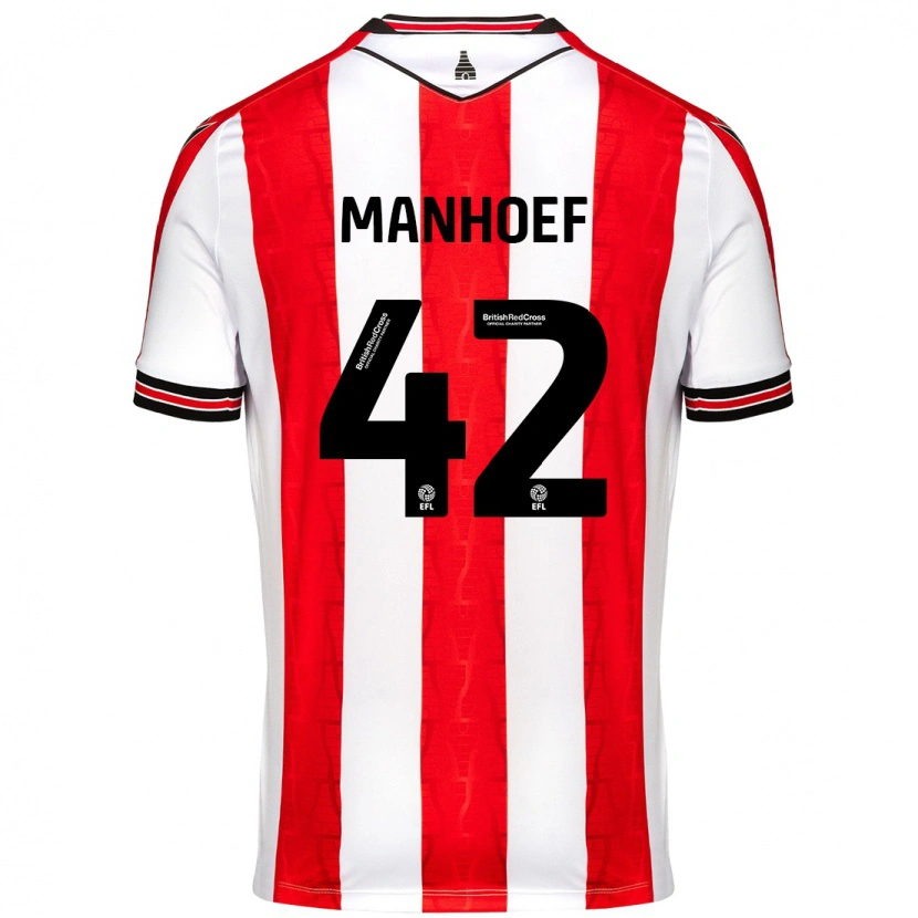 Danxen Kinder Million Manhoef #42 Rot Weiß Heimtrikot Trikot 2024/25 T-Shirt Schweiz