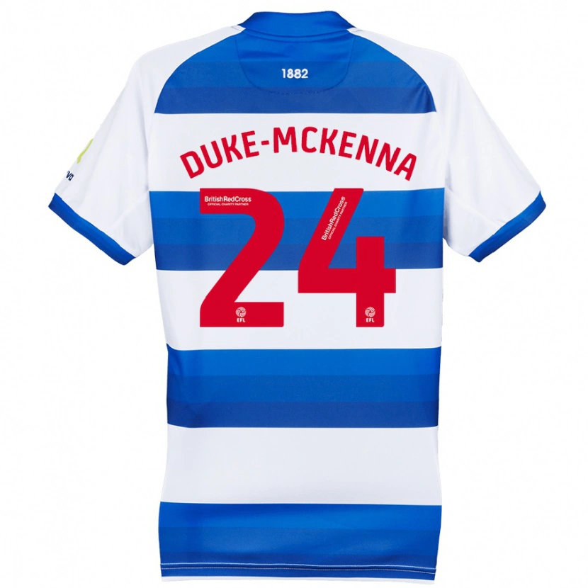 Danxen Kinder Stephen Duke-Mckenna #24 Weiß Blau Heimtrikot Trikot 2024/25 T-Shirt Schweiz