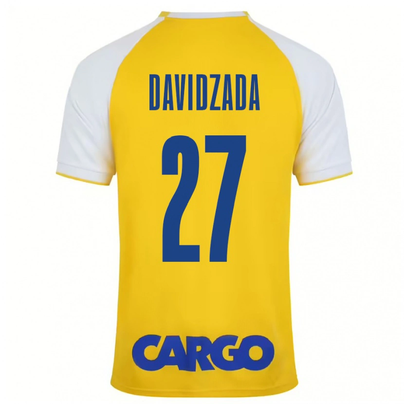 Danxen Kinder Ofir Davidzada #27 Gelb Weiß Heimtrikot Trikot 2024/25 T-Shirt Schweiz