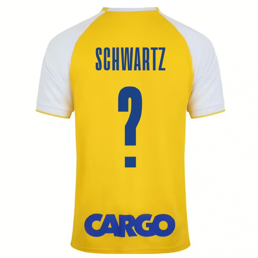 Danxen Kinder Noam Schwartz #0 Gelb Weiß Heimtrikot Trikot 2024/25 T-Shirt Schweiz