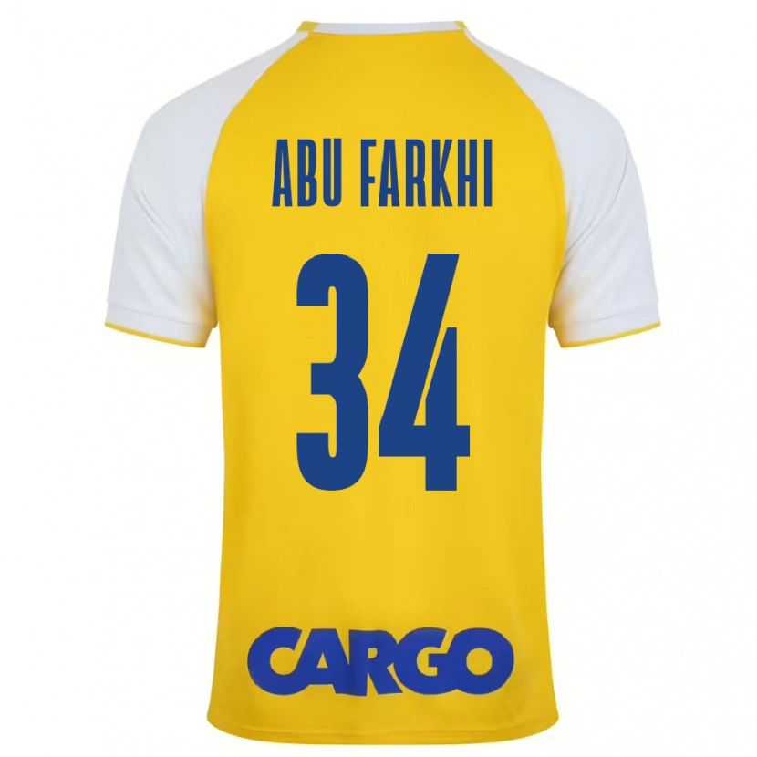 Danxen Kinder Sayed Abu Farkhi #34 Gelb Weiß Heimtrikot Trikot 2024/25 T-Shirt Schweiz