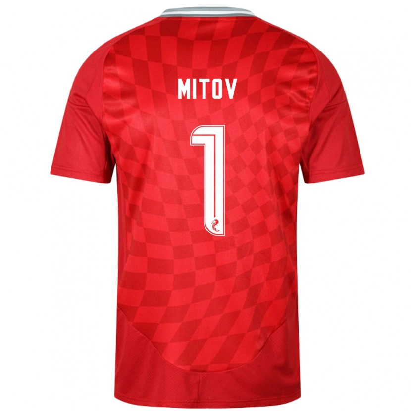 Danxen Kinder Dimitar Mitov #1 Rot Heimtrikot Trikot 2024/25 T-Shirt Schweiz