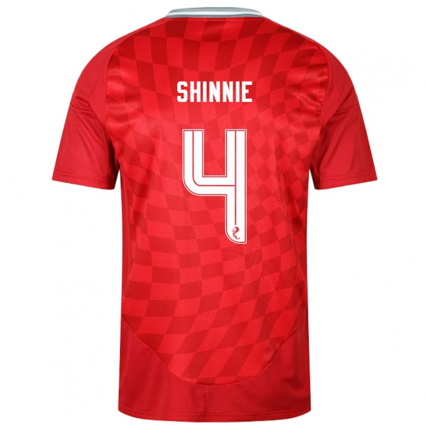 Danxen Kinder Graeme Shinnie #4 Rot Heimtrikot Trikot 2024/25 T-Shirt Schweiz