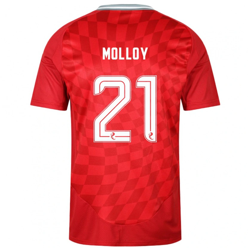 Danxen Kinder Gavin Molloy #21 Rot Heimtrikot Trikot 2024/25 T-Shirt Schweiz