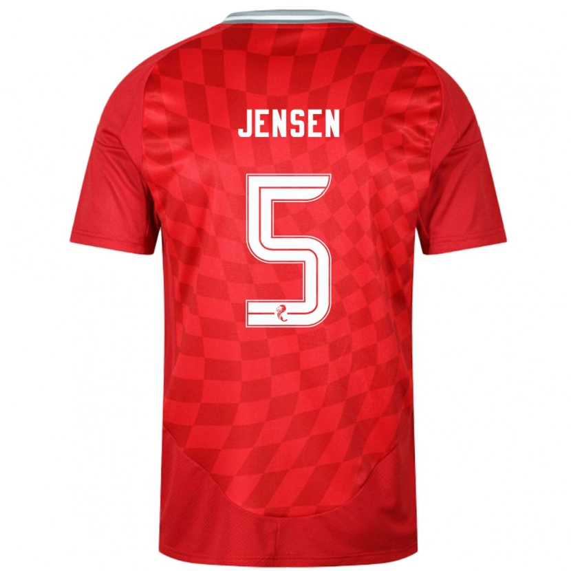 Danxen Kinder Richard Jensen #5 Rot Heimtrikot Trikot 2024/25 T-Shirt Schweiz