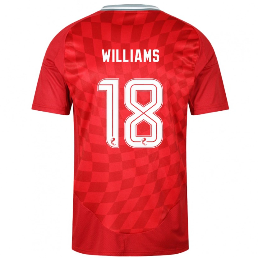 Danxen Kinder Rhys Williams #18 Rot Heimtrikot Trikot 2024/25 T-Shirt Schweiz