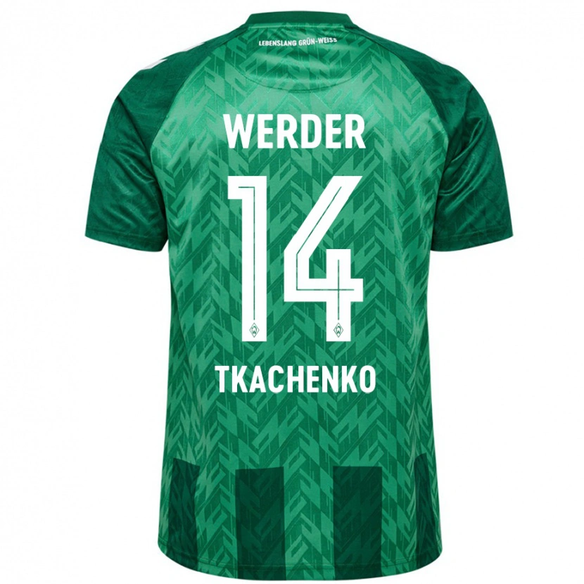 Danxen Kinder Oleksandr Tkachenko #14 Grün Heimtrikot Trikot 2024/25 T-Shirt Schweiz