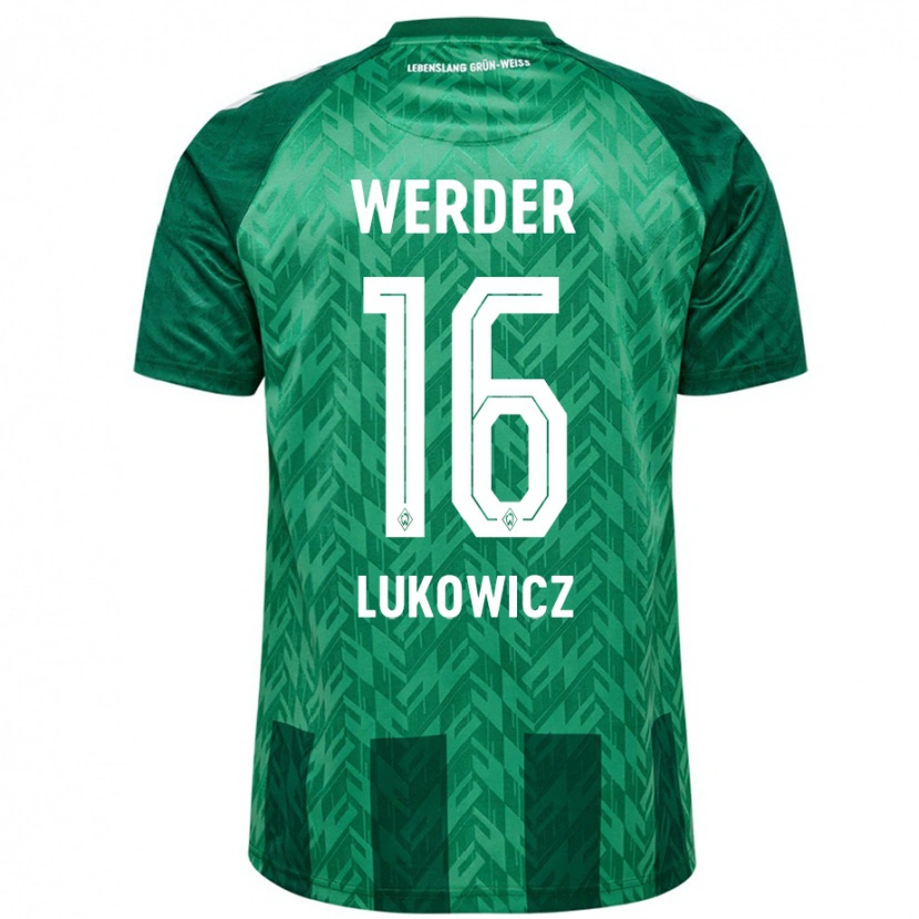 Danxen Kinder Maik Lukowicz #16 Grün Heimtrikot Trikot 2024/25 T-Shirt Schweiz