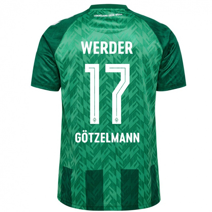 Danxen Kinder Patrick Götzelmann #17 Grün Heimtrikot Trikot 2024/25 T-Shirt Schweiz