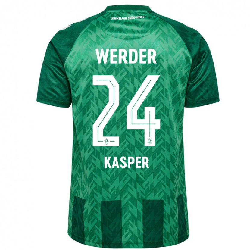 Danxen Kinder Dominik Kasper #24 Grün Heimtrikot Trikot 2024/25 T-Shirt Schweiz