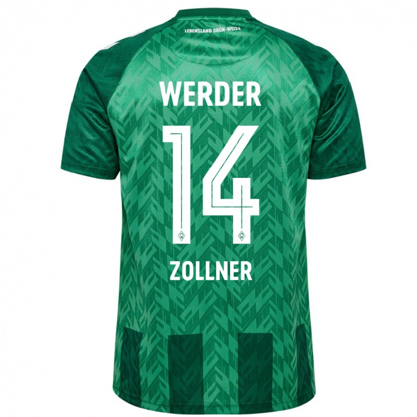 Danxen Kinder Adrian Zollner #14 Grün Heimtrikot Trikot 2024/25 T-Shirt Schweiz