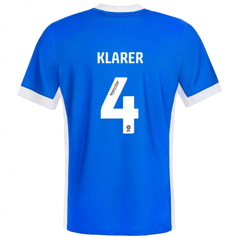 Danxen Kinder Christoph Klarer #4 Blau Weiß Heimtrikot Trikot 2024/25 T-Shirt Schweiz