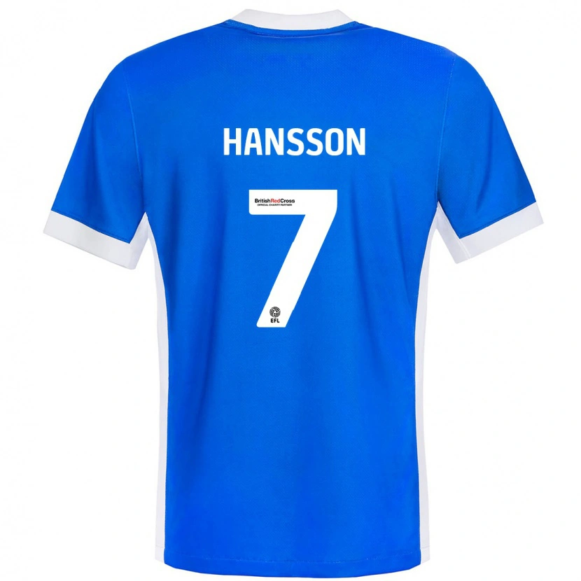 Danxen Kinder Emil Hansson #7 Blau Weiß Heimtrikot Trikot 2024/25 T-Shirt Schweiz