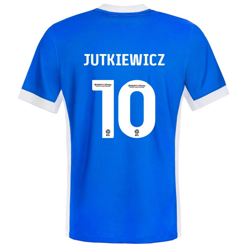 Danxen Kinder Lukas Jutkiewicz #10 Blau Weiß Heimtrikot Trikot 2024/25 T-Shirt Schweiz