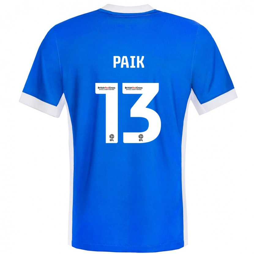 Danxen Kinder Seung-Ho Paik #13 Blau Weiß Heimtrikot Trikot 2024/25 T-Shirt Schweiz