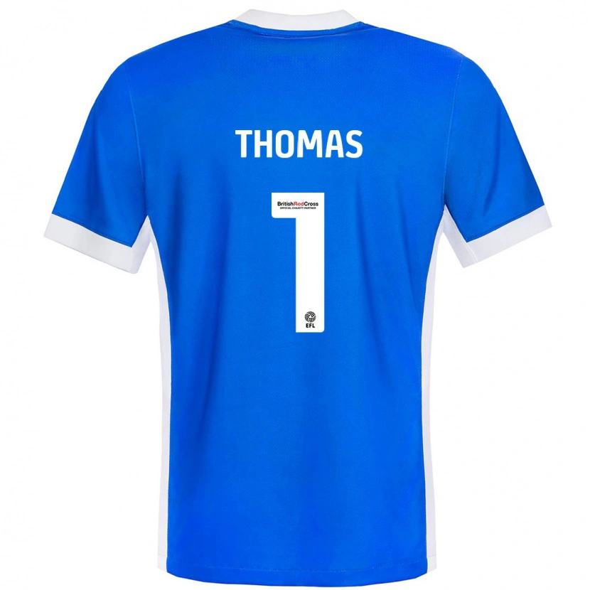 Danxen Kinder Lucy Thomas #1 Blau Weiß Heimtrikot Trikot 2024/25 T-Shirt Schweiz