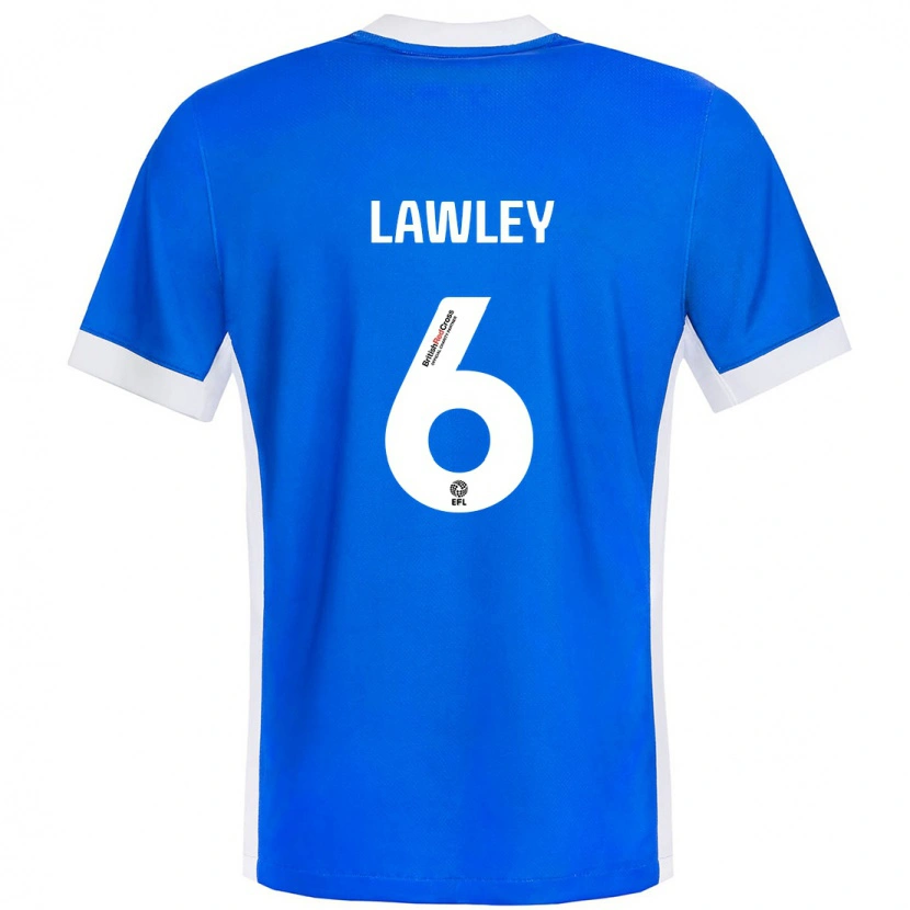 Danxen Kinder Gemma Lawley #6 Blau Weiß Heimtrikot Trikot 2024/25 T-Shirt Schweiz