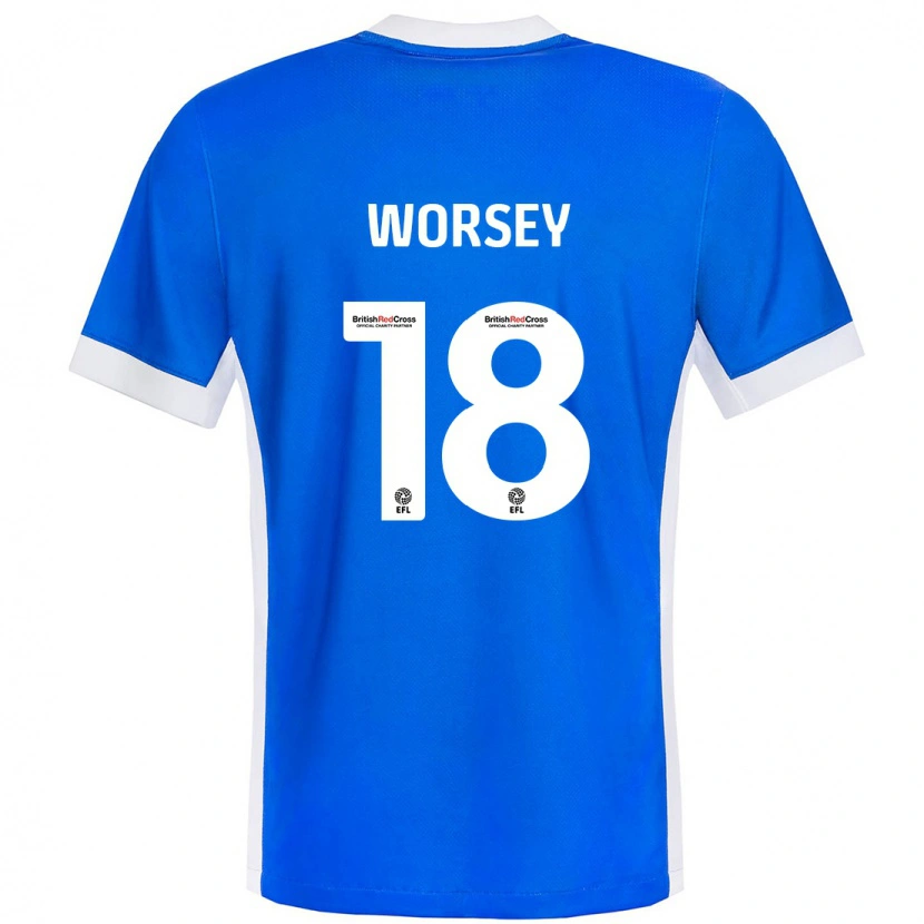 Danxen Kinder Louanne Worsey #18 Blau Weiß Heimtrikot Trikot 2024/25 T-Shirt Schweiz