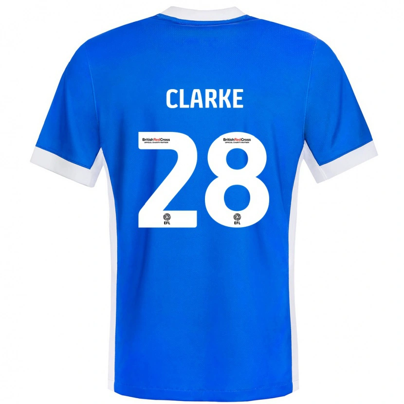 Danxen Kinder Charlotte Clarke #28 Blau Weiß Heimtrikot Trikot 2024/25 T-Shirt Schweiz