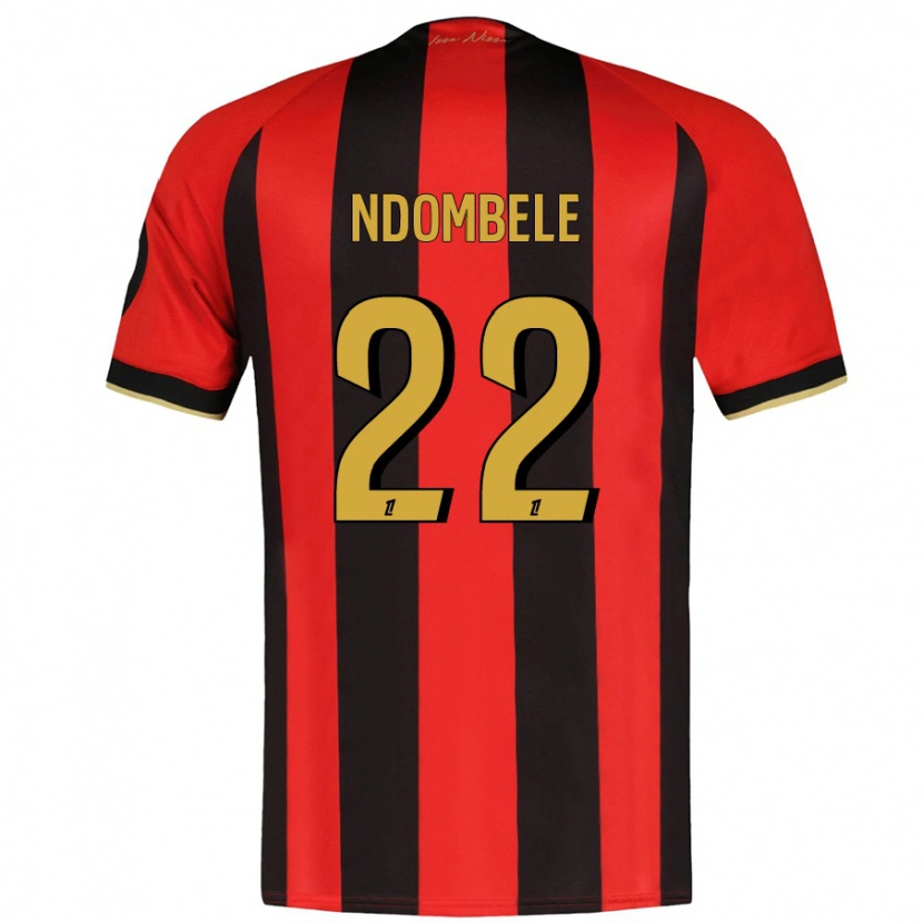 Danxen Kinder Tanguy Ndombélé #22 Rot Schwarz Heimtrikot Trikot 2024/25 T-Shirt Schweiz