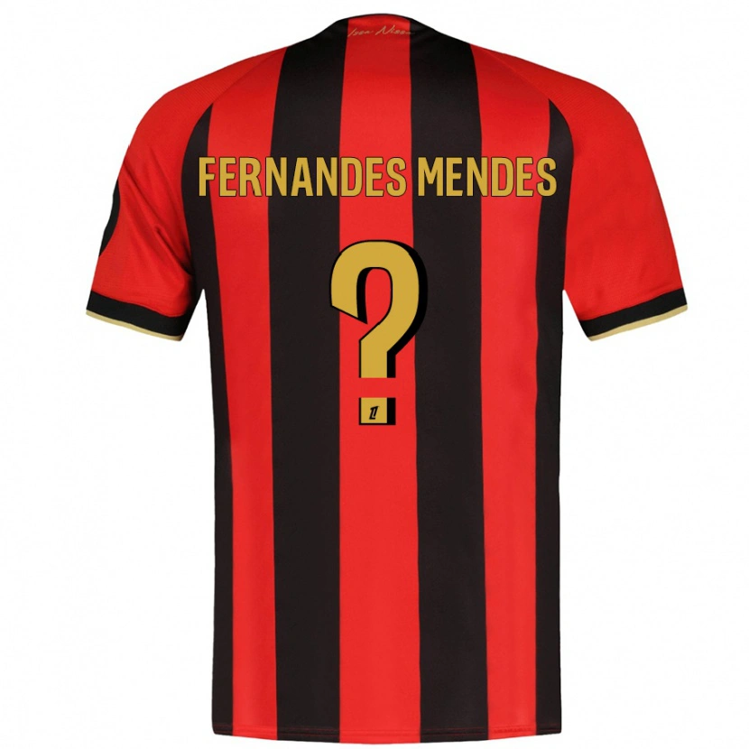 Danxen Kinder Mathis Fernandes Mendes #0 Rot Schwarz Heimtrikot Trikot 2024/25 T-Shirt Schweiz