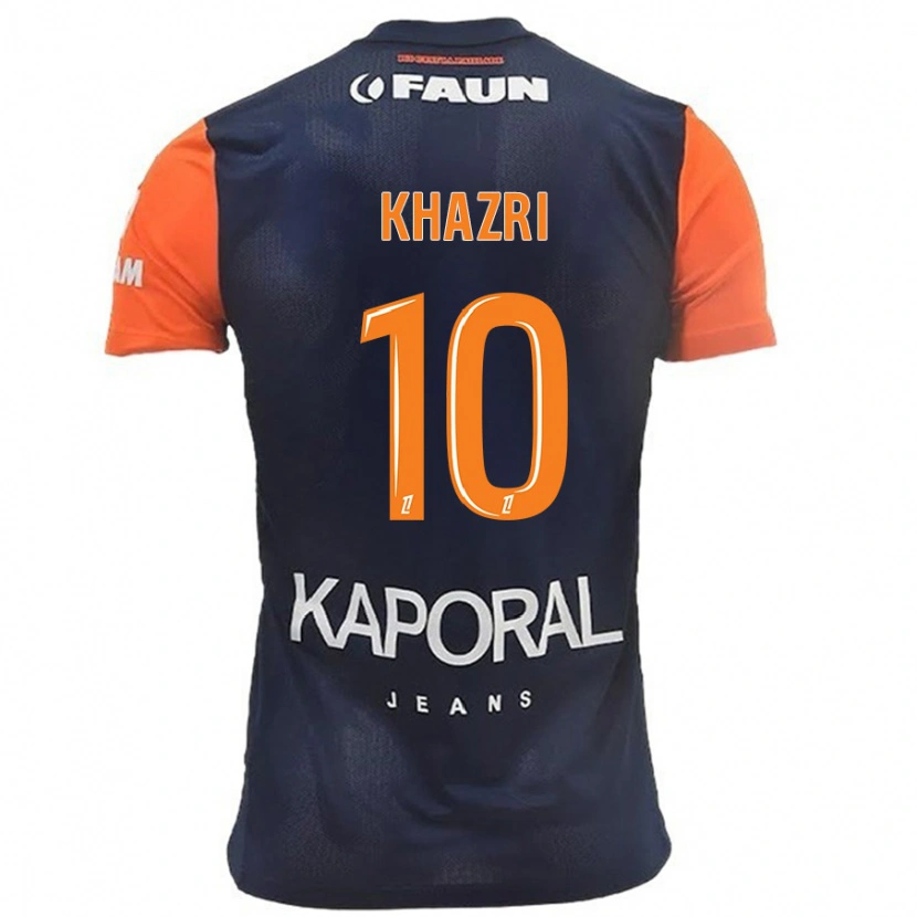 Danxen Kinder Wahbi Khazri #10 Marineblau Orange Heimtrikot Trikot 2024/25 T-Shirt Schweiz