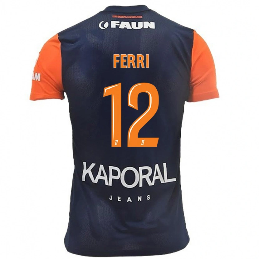 Danxen Kinder Jordan Ferri #12 Marineblau Orange Heimtrikot Trikot 2024/25 T-Shirt Schweiz