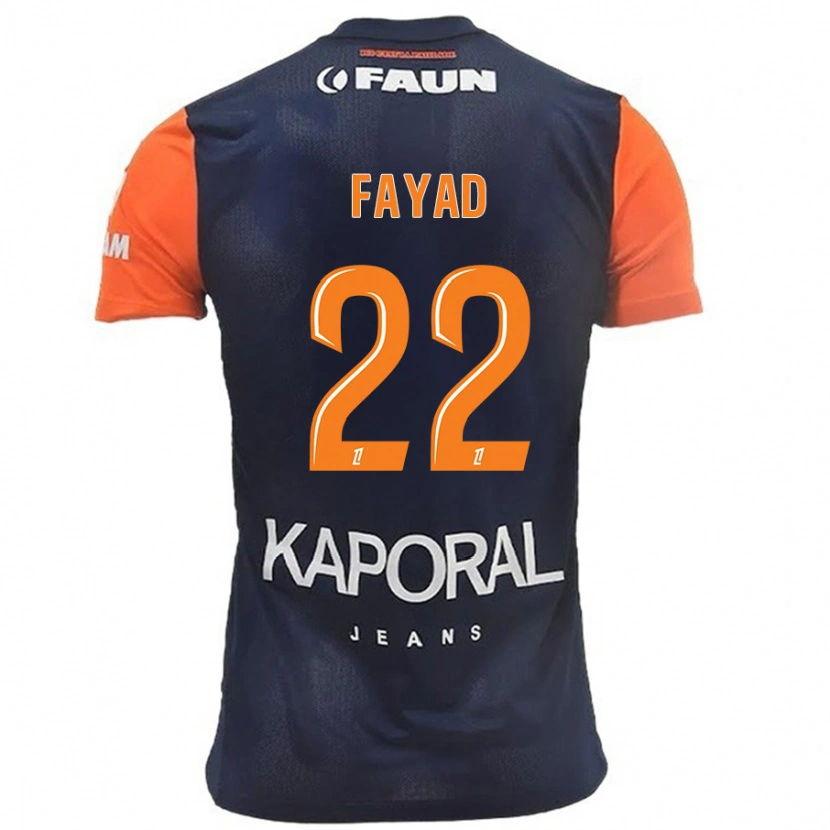 Danxen Kinder Khalil Fayad #22 Marineblau Orange Heimtrikot Trikot 2024/25 T-Shirt Schweiz