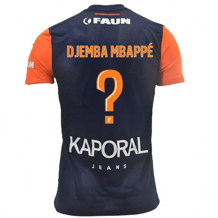 Danxen Kinder Yvan Djemba Mbappé #0 Marineblau Orange Heimtrikot Trikot 2024/25 T-Shirt Schweiz