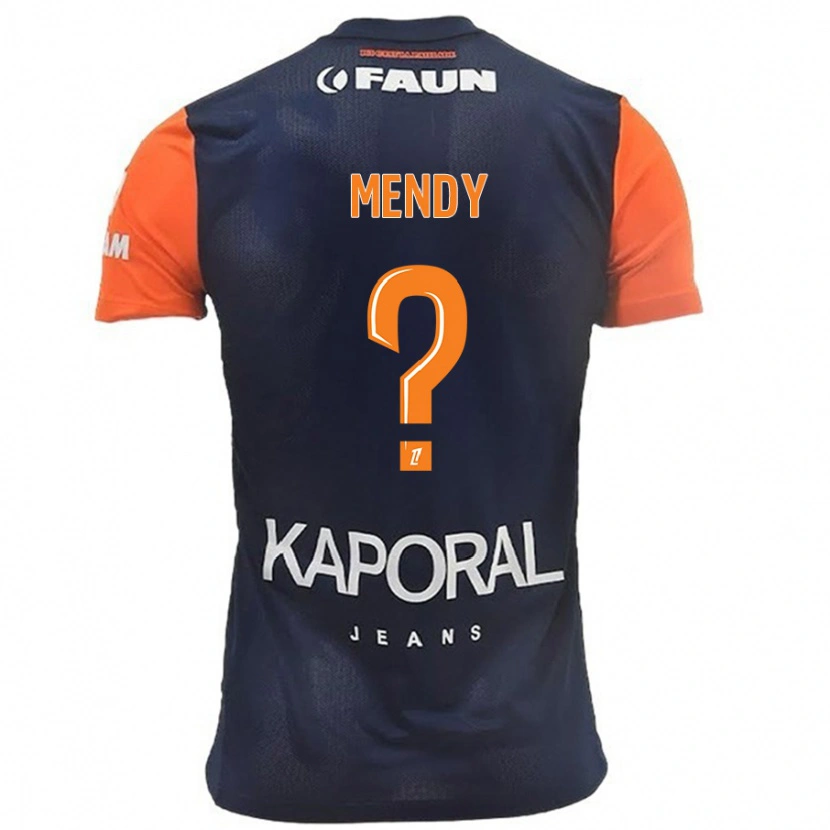 Danxen Kinder Kélyan Mendy #0 Marineblau Orange Heimtrikot Trikot 2024/25 T-Shirt Schweiz