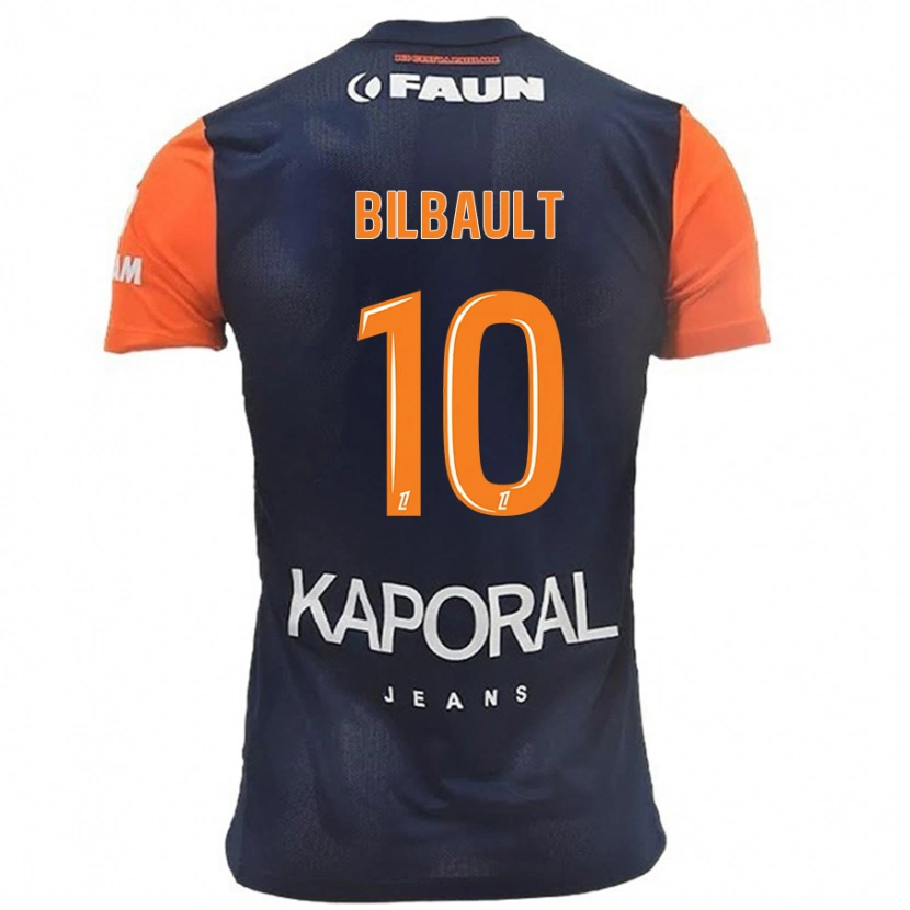 Danxen Kinder Charlotte Bilbault #10 Marineblau Orange Heimtrikot Trikot 2024/25 T-Shirt Schweiz