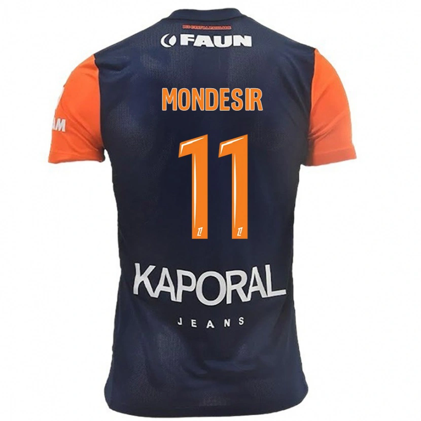 Danxen Kinder Nérilia Mondésir #11 Marineblau Orange Heimtrikot Trikot 2024/25 T-Shirt Schweiz